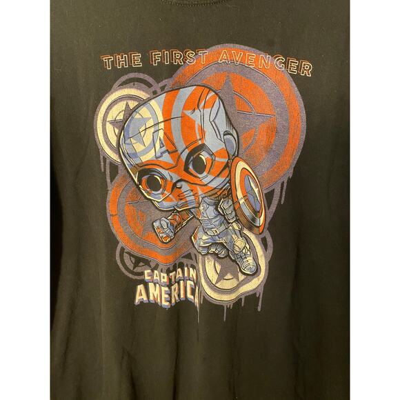 MARVEL Captain America Black T Shirt Youth size 16 / XL, Funko Pop Tees EUC - Picture 3 of 7